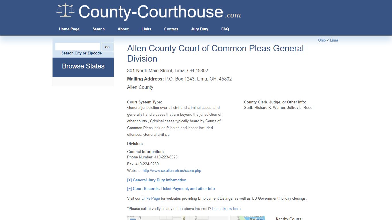 Allen County Court of Common Pleas General Division